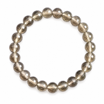 Load image into Gallery viewer, Smokey Quartz Round Cut Beads Bracelet