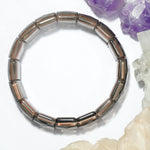 Load image into Gallery viewer, Smokey Quartz Bracelet: Removes Fear - Square Beads