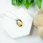 Load image into Gallery viewer, Smokey Golden Topaz Silver Pendant : Oval