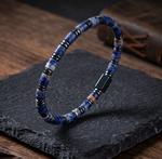 Load image into Gallery viewer, Sodalite & Hematite Bracelet: Disc Cut