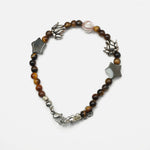 Load image into Gallery viewer, Tiger's Eye Bracelet: Star and Lotus Charm