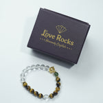 Load image into Gallery viewer, Tiger's Eye & Clear Quartz Bracelet: Confidence & Clarity
