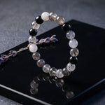 Load image into Gallery viewer, Tourmalinated Quartz Bracelet: Round Beads 8mm