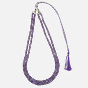 Amethyst Necklace: Peace and Calm - Oval Beads 2 Layer - Love Rocks