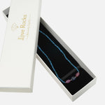 Load image into Gallery viewer, Blue Apatite Necklace - with Ruby and Blue Sapphire Beads - Love Rocks