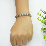 Load image into Gallery viewer, Labradorite Silver Bracelet - Round and Oval