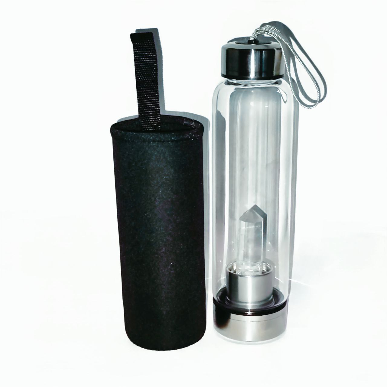 Clear Quartz Crystal Bottle