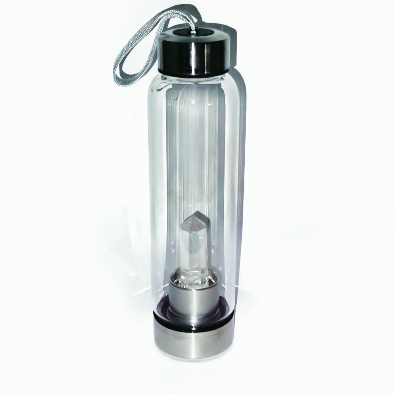 Clear Quartz Crystal Bottle