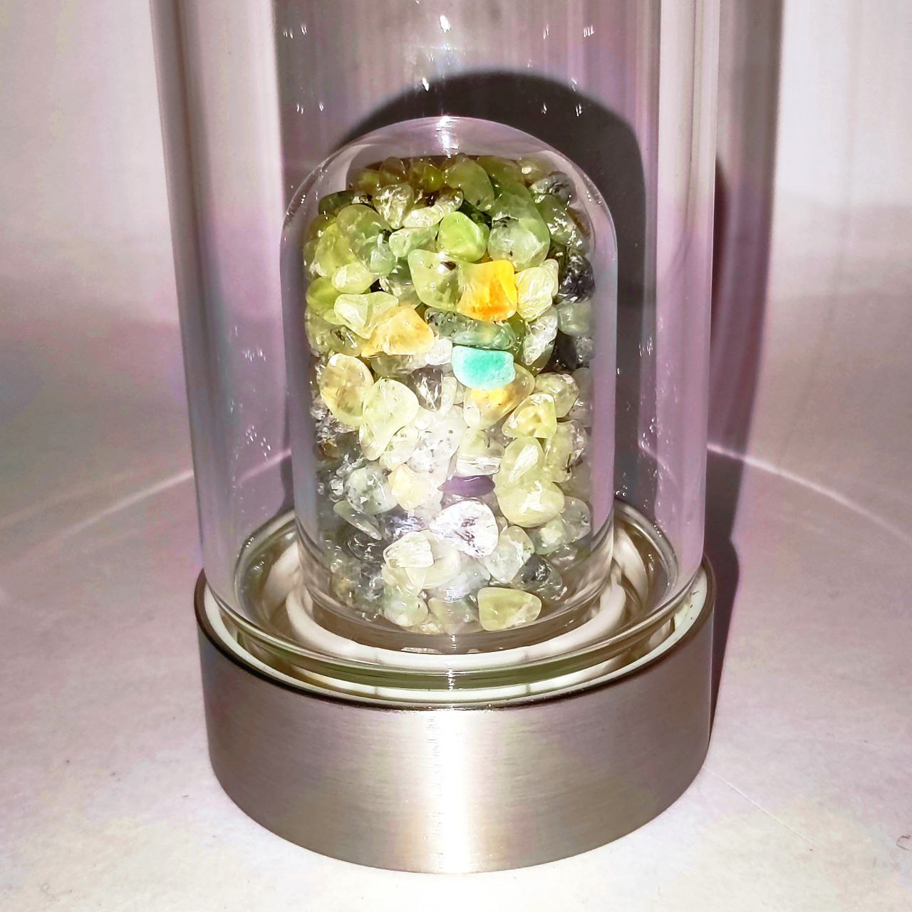 Prehnite Crystal Bottle