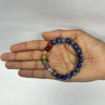 Load image into Gallery viewer, Lapis Lazuli 7 Chakra Healing Bracelet for Wisdom & Balance