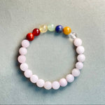 Load image into Gallery viewer, Rose Quartz 7 Chakra Healing Bracelet for Love & Balance