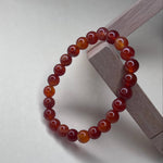 Load image into Gallery viewer, Red Agate Hakik Bracelet: Round Beads 8mm