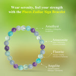 Load image into Gallery viewer, Pisces Zodiac Sign Bracelet Love Rocks Zodiac Bracelets