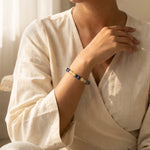 Load image into Gallery viewer, Super Kings Energy Bracelet – CSK Jersey Edition (Golden Rutile & Lapis Lazuli)