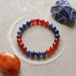 Load image into Gallery viewer, Capital Power Bracelet – DC Jersey Edition (Sodalite & Carnelian)