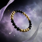 Load image into Gallery viewer, Titans Power Bracelet – GT Jersey Edition (Black Tourmaline & Golden Pyrite)