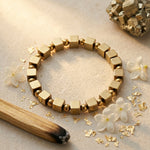 Load image into Gallery viewer, Golden Pyrite Square-Cut Bracelet – Success & Prosperity