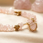Load image into Gallery viewer, Rose Quartz Necklace: Lotus, Conch and Heart Charms