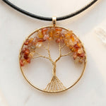 Load image into Gallery viewer, Red Agate Tree of Life Pendant: Grounding & Growth