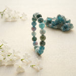 Load image into Gallery viewer, Blue Apatite Bracelet: Round Beads 8mm