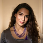 Load image into Gallery viewer, Amethyst Necklace: Peace and Calm - Multishaped 2 Layer - Love Rocks