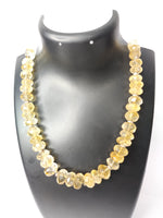 Load image into Gallery viewer, Citrine Necklace: Abundance - with Metal Beads 12mm Love Rocks Necklace