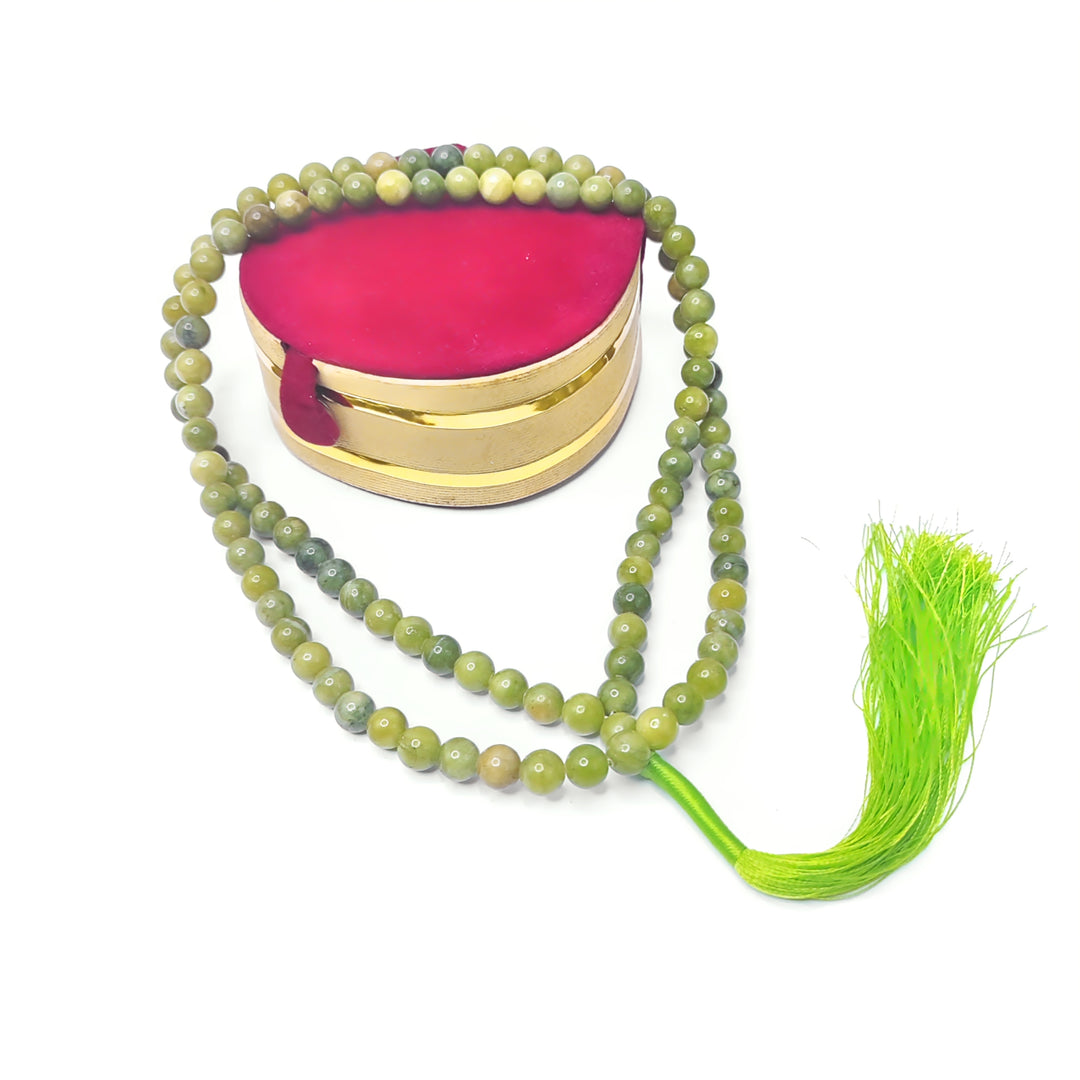 Nephrite Jade Japamala: Protection and Balance
