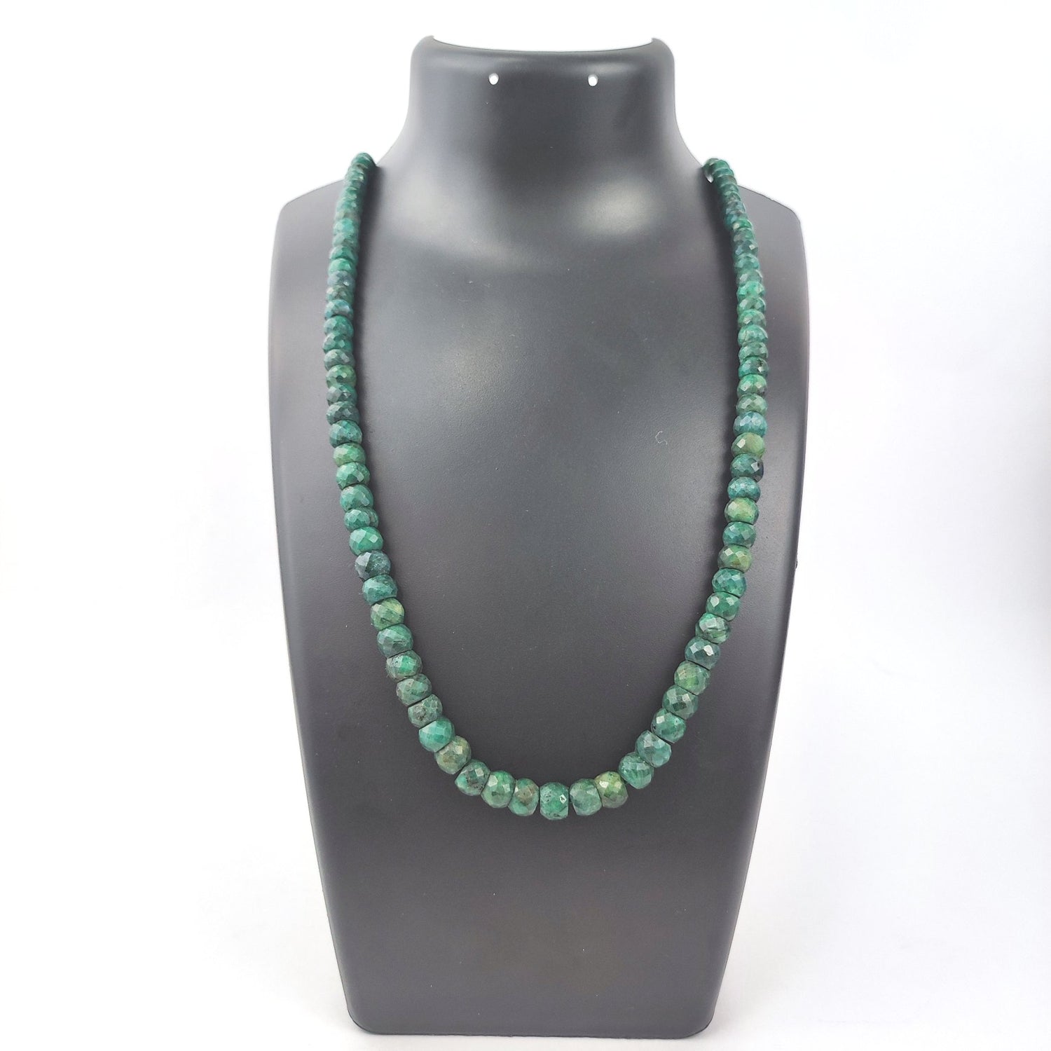 Emerald Oval Cut Beads 8mm Necklace
