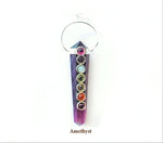 Load image into Gallery viewer, Double Pointed with Chakra Stones Pendant Love Rocks Pendants