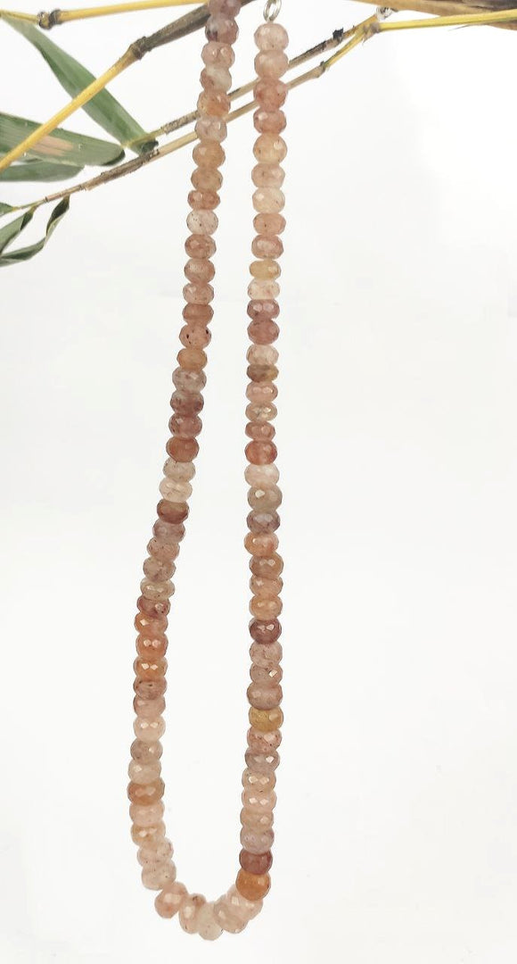 Rutilated Quartz Necklace - Oval Beads 8mm