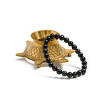 Load image into Gallery viewer, Black Obsidian Bracelet: Removes Negativity Love Rocks Bracelet