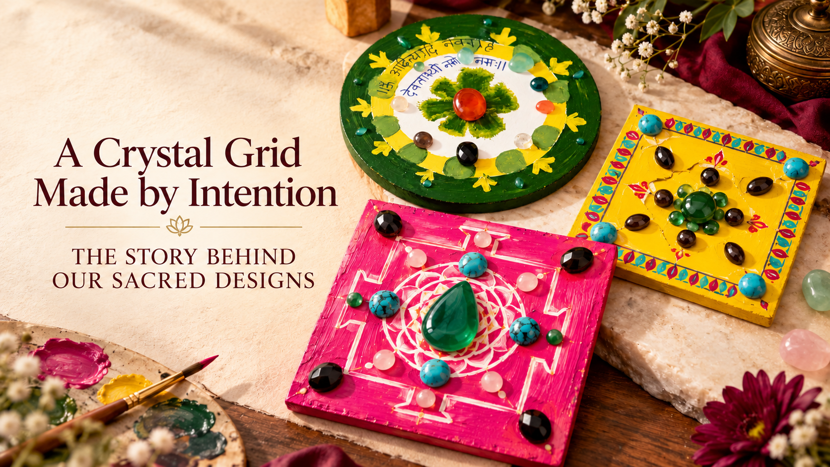 A Crystal Grid Made by Intention: The Story Behind Our Sacred Designs