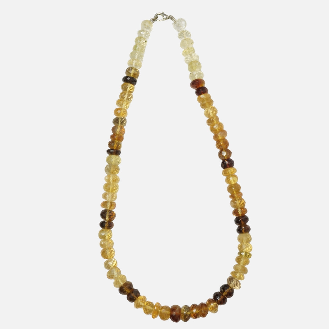 Citrine Necklace: Abundance - Oval Beads 1 Layer Shaded