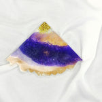 Regal Purple & Gold Triangular Crystal Holders