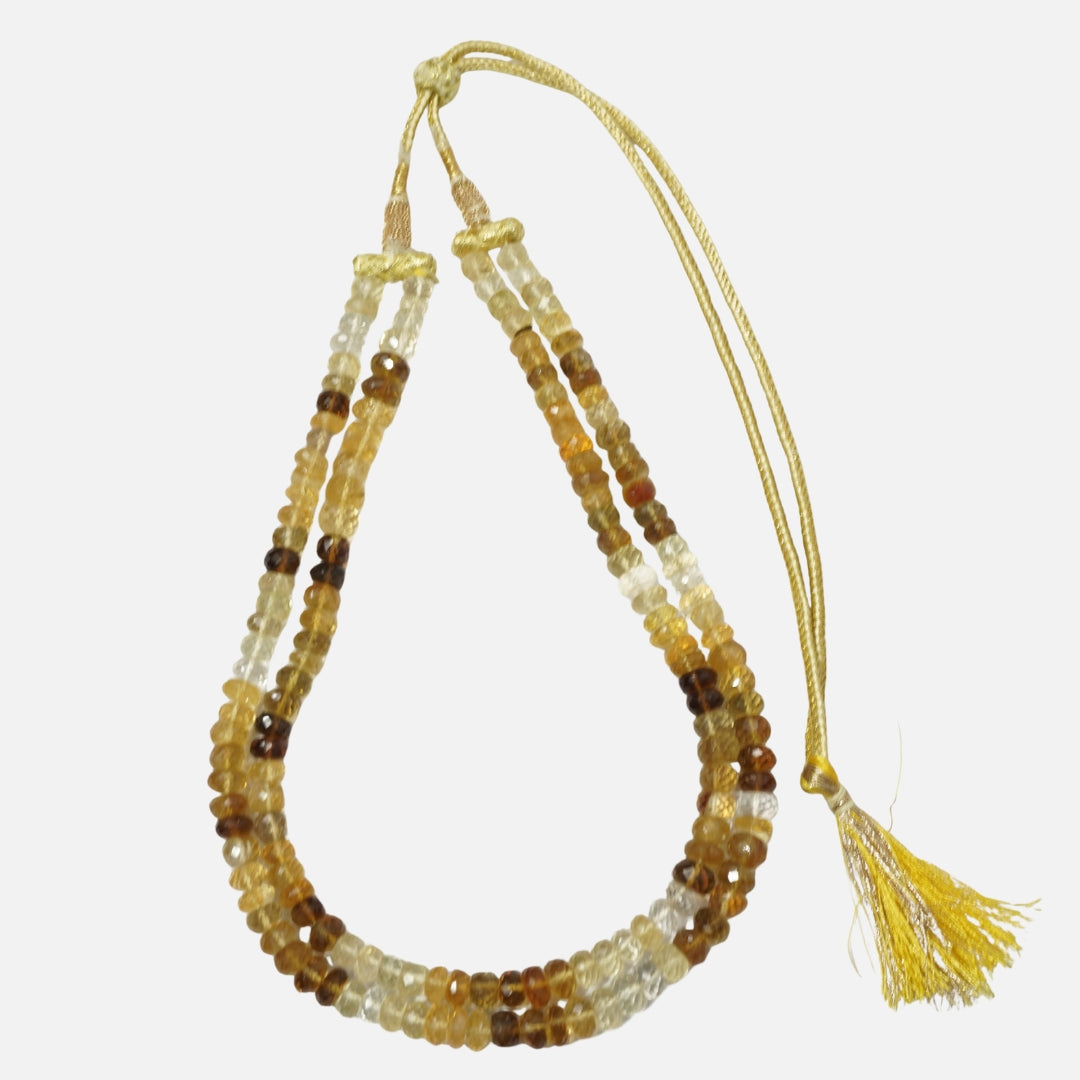 Citrine Necklace: Abundance - Oval Beads 2 Layer Shaded