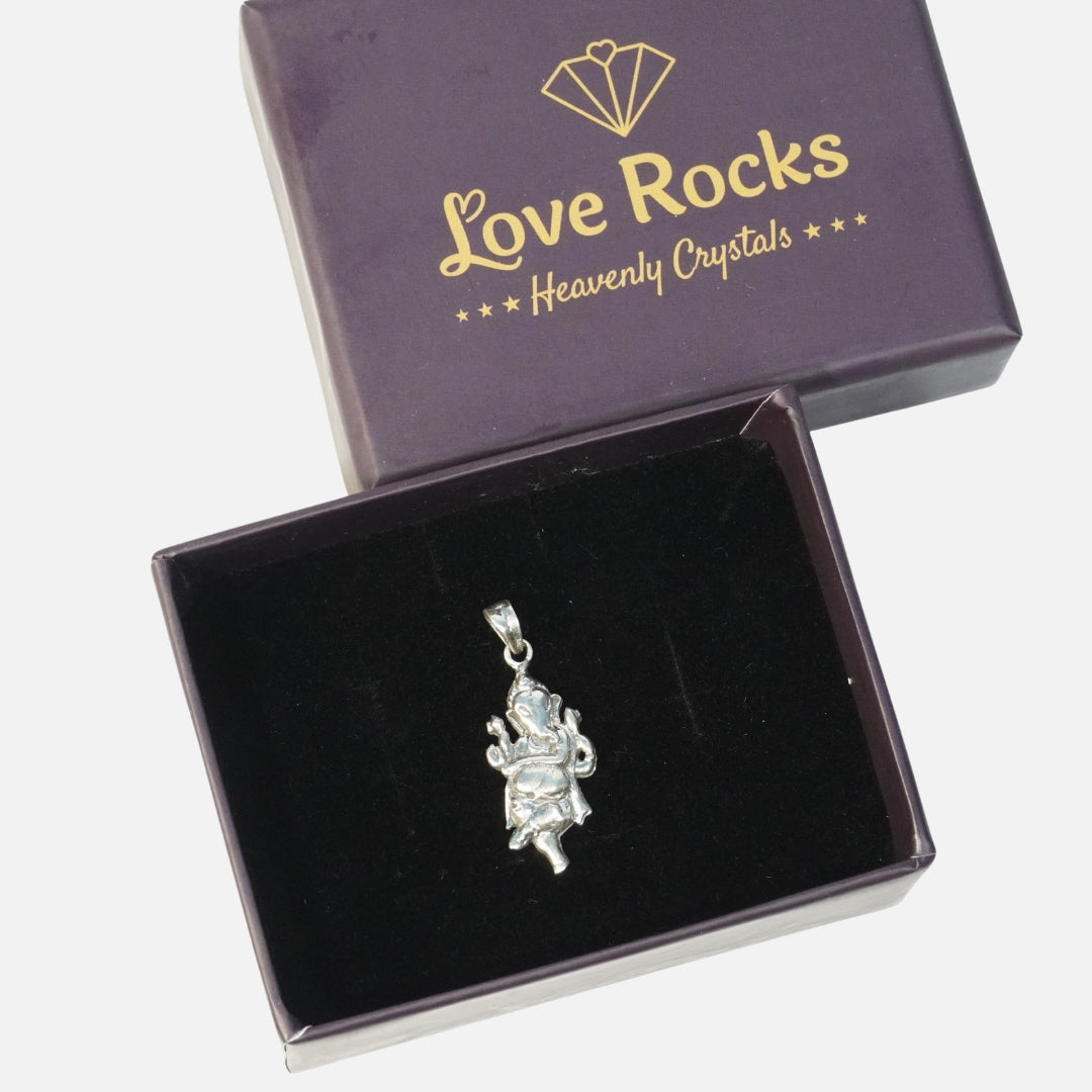 Ganesha Silver Pendant : Natya