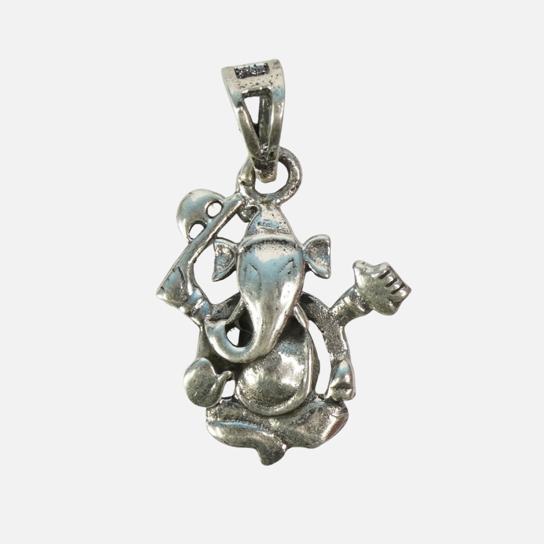 Ganesha Silver Pendant : Bal Ganesha with Axe