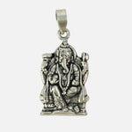 Load image into Gallery viewer, Ganesha Silver Pendant : Throne
