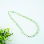 Load image into Gallery viewer, Light Amazonite Necklace: Dispels Worries and Fear - Square Beads 1 Layer
