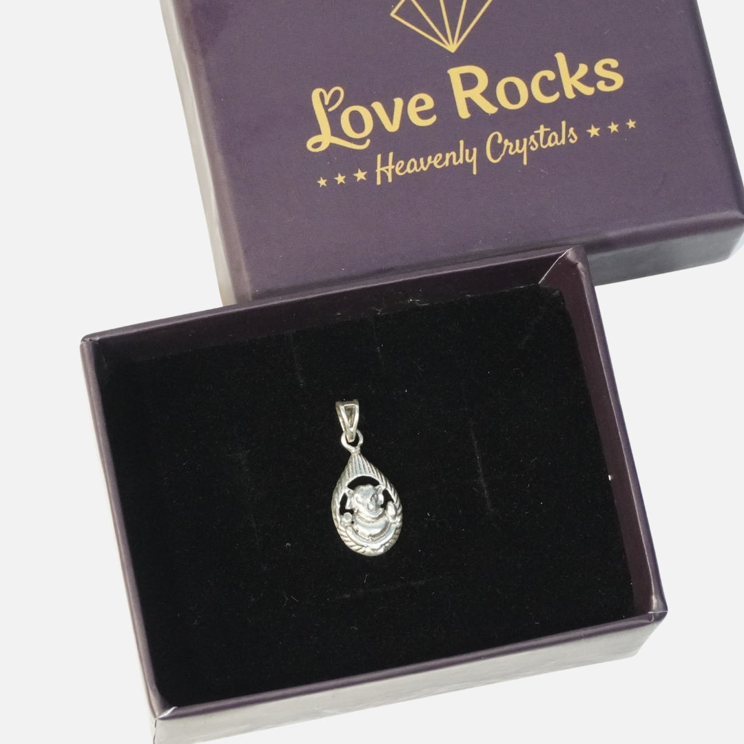 Ganesha Silver Pendant : Drop
