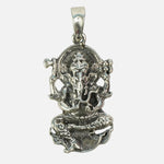 Load image into Gallery viewer, Ganesha Silver Pendant : Holding Axe
