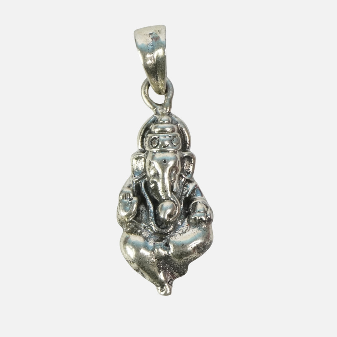 Ganesha Silver Pendant : Ashirvad