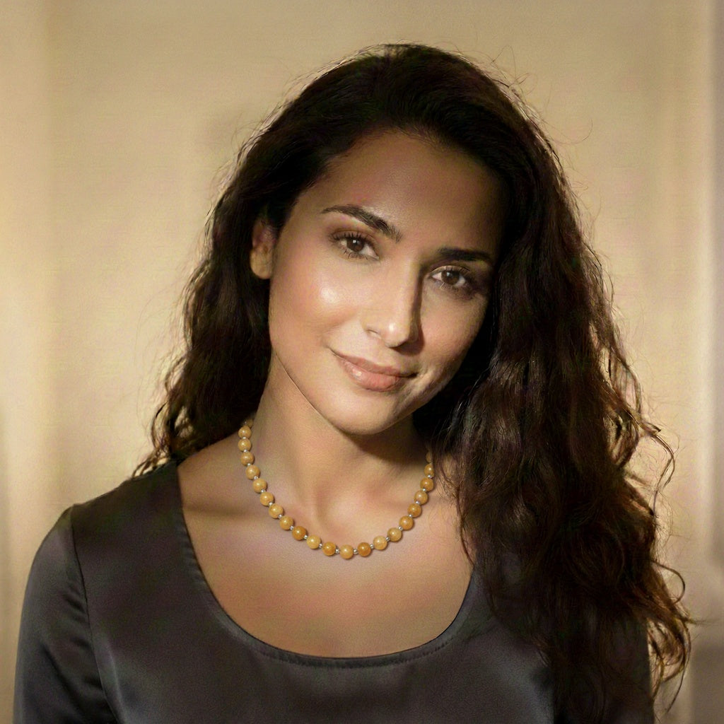 Yellow Aventurine Necklace: Office Wear for Confidence & Prosperity