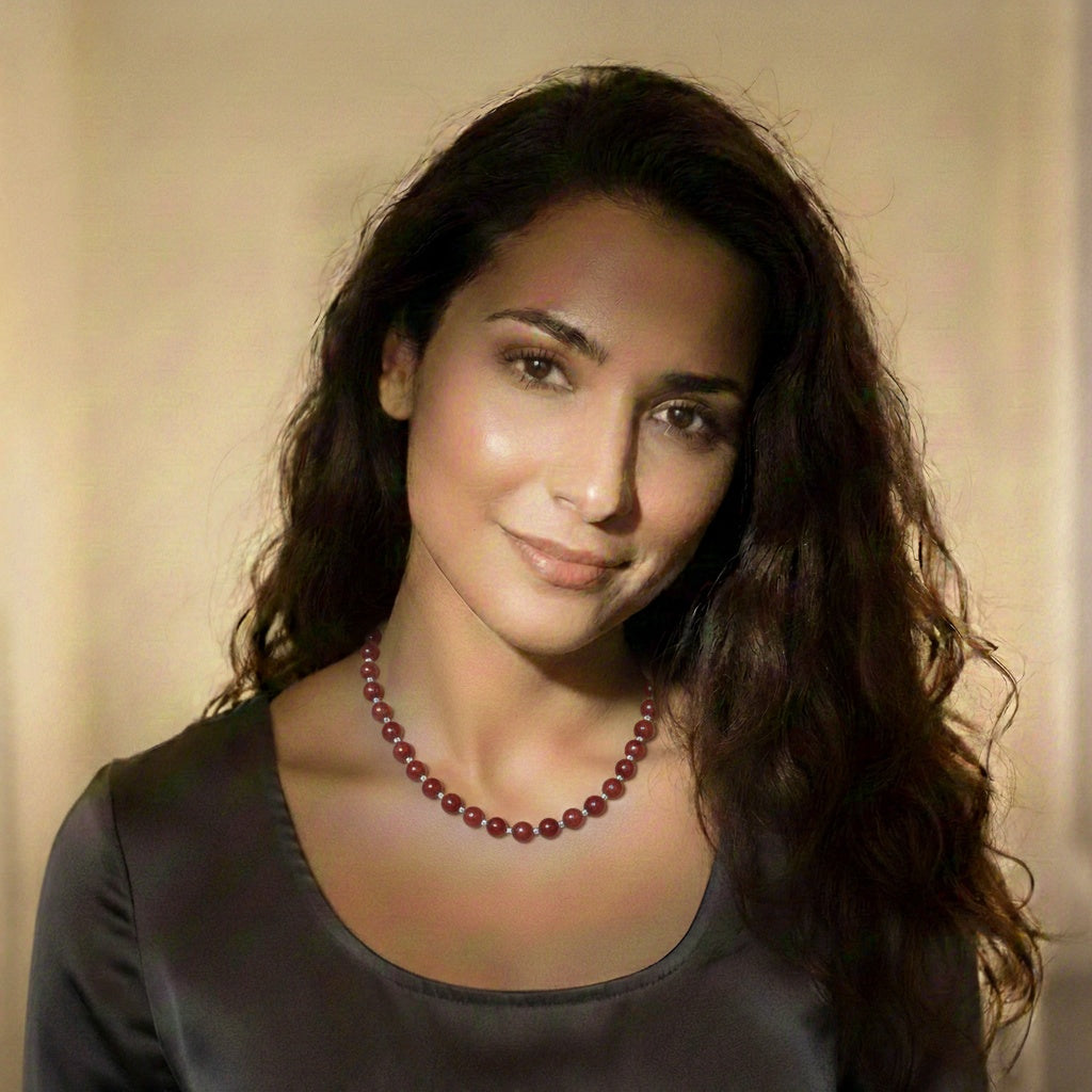 Carnelian Red Necklace: Office Wear for Motivation & Creativity