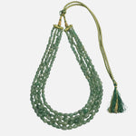 Load image into Gallery viewer, Green Quartz Necklace: Petal Beads 4 Layer
