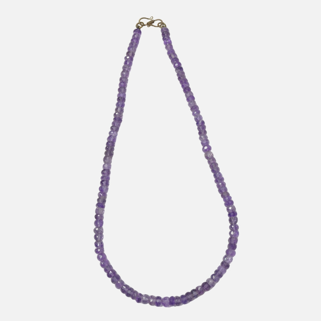 Amethyst Necklace: Peace and Calm - Oval Beads 1 Layer