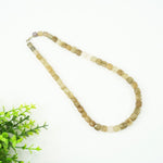 Load image into Gallery viewer, Golden Rutilated Quartz Necklace - Square Beads 1 Layer
