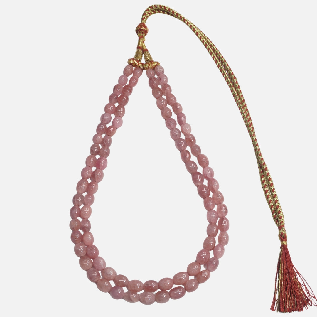 Pink Quartz Necklace - 2 Layer
