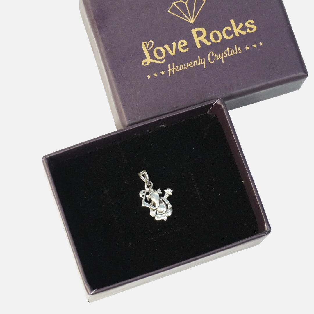Ganesha Silver Pendant : Bal Ganesha with Axe