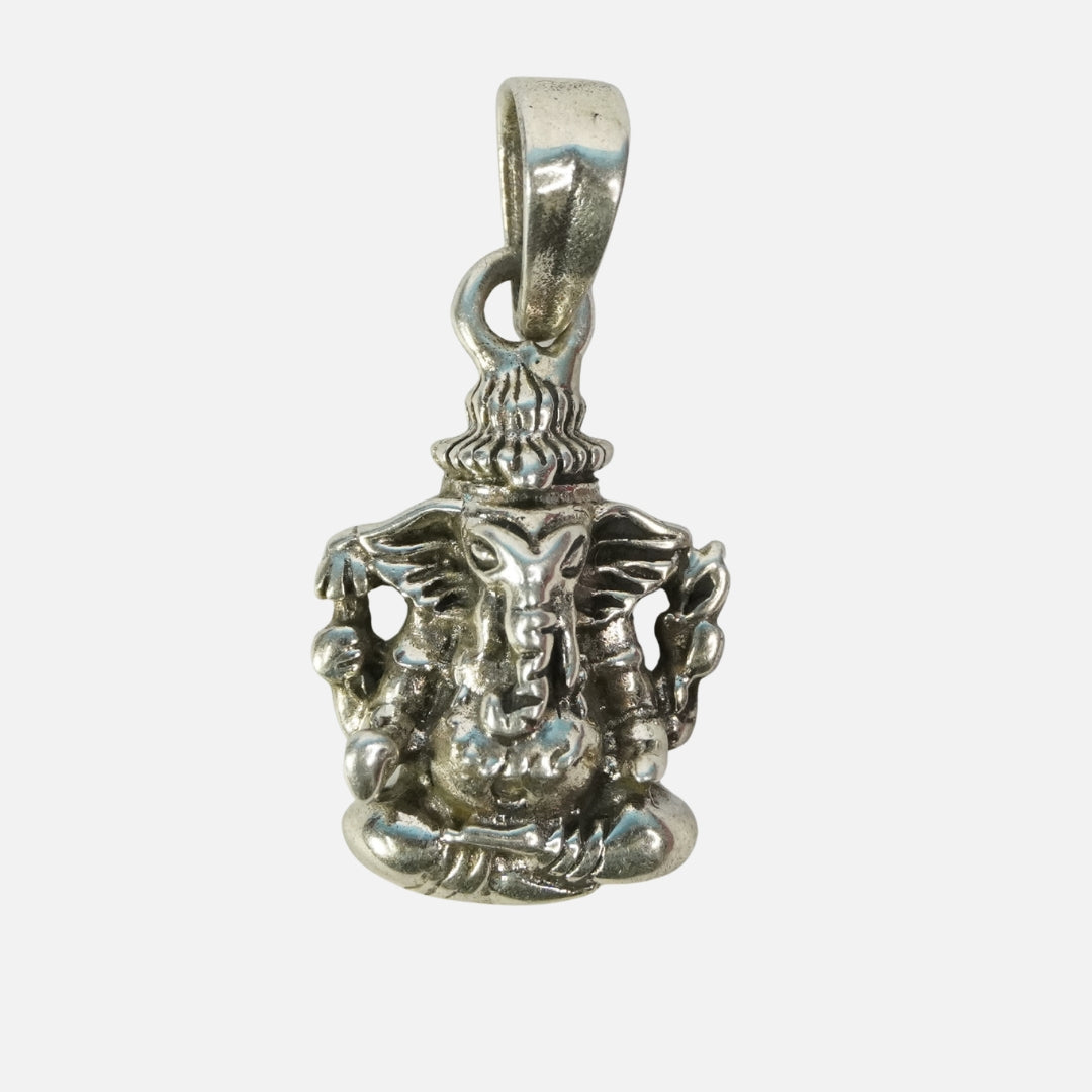 Ganesha Silver Pendant : Gajakarna